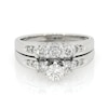 Thumbnail Image 1 of Previously Owned - 2 CT. T.W. Diamond Three Stone Bridal Set in 14K White Gold