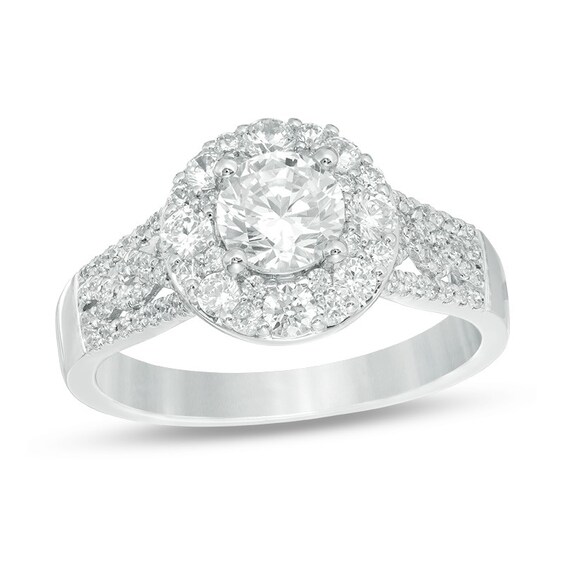 Previously Owned - Love's Destiny by Zales 1-1/2 CT. T.w. Diamond Square Engagement Ring in 14K Two-Tone Gold (I/Si2)