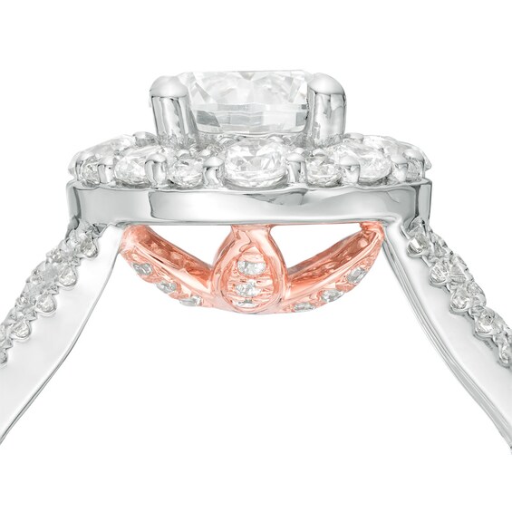 Previously Owned - Love's Destiny by Zales 1-1/2 CT. T.w. Diamond Square Engagement Ring in 14K Two-Tone Gold (I/Si2)