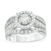 Thumbnail Image 1 of Previously Owned - 1 CT. T.W. Diamond Frame Multi-Row Engagement Ring in 10K White Gold
