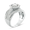 Thumbnail Image 1 of Previously Owned - 1 CT. T.W. Diamond Frame Multi-Row Engagement Ring in 10K White Gold