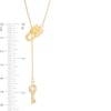 Thumbnail Image 2 of Previously Owned - Lock and Key Lariat Necklace in 10K Gold