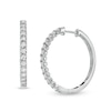Thumbnail Image 1 of Previously Owned - 1 CT. T.W. Diamond Hoop Earrings in 10K White Gold