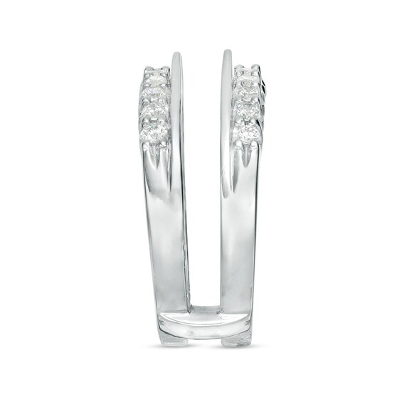 Previously Owned - 1/2 CT. T.w. Diamond Cathedral Solitaire Enhancer in 14K White Gold
