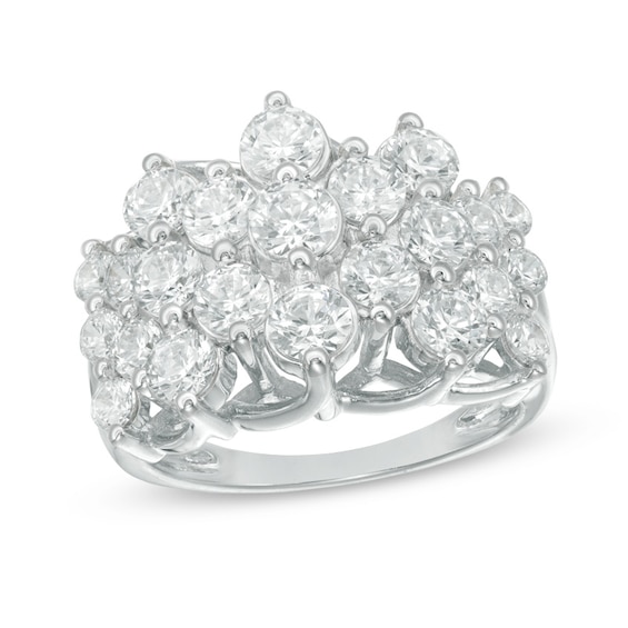 Previously Owned - 3 CT. T.w. Diamond Cluster Ring in 10K White Gold