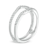 Thumbnail Image 1 of Previously Owned - 1/4 CT. T.W. Diamond Contour Ribbon Solitaire Enhancer in 14K White Gold