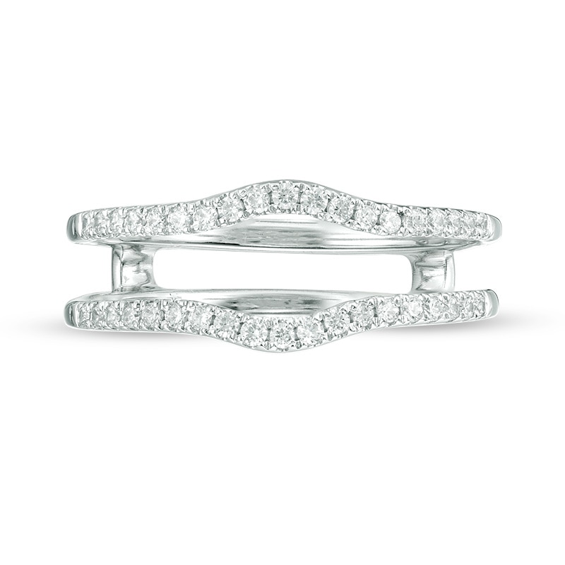 Previously Owned - 1/4 CT. T.W. Diamond Contour Ribbon Solitaire Enhancer in 14K White Gold