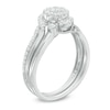 Thumbnail Image 2 of Previously Owned 1/2 CT. T.W. Diamond Swirl Bypass Frame Soldered Bridal Set in 10K White Gold