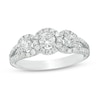 Thumbnail Image 1 of Previously Owned - 1 CT. T.W. Diamond Past Present Future® Frame Loop Shank Engagement Ring in 14K White Gold