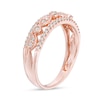 Thumbnail Image 3 of Previously Owned - 1/4 CT. T.W. Diamond Alternating Vintage-Style Anniversary Band in 10K Rose Gold