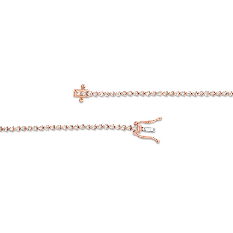 Main Image 3 of Previously Owned - 1 CT. T.W. Diamond Tennis Bracelet in 10K Rose Gold
