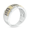 Thumbnail Image 2 of Previously Owned - 1 CT. T.W. Champagne and White Diamond Buckle Ring in 10K Two-Tone Gold