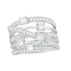 Thumbnail Image 1 of Previously Owned - 1 CT. T.W. Diamond Multi-Row Orbit Ring in 10K White Gold