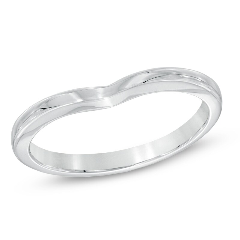 Main Image 1 of Previously Owned - 2.0mm Contour Wedding Band in 14K White Gold