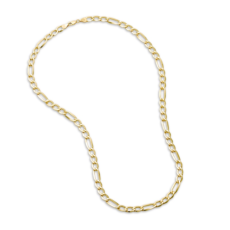 Main Image 2 of Previously Owned - Made in Italy Men's 6.10mm Figaro Chain Necklace in 10K Gold - 22"
