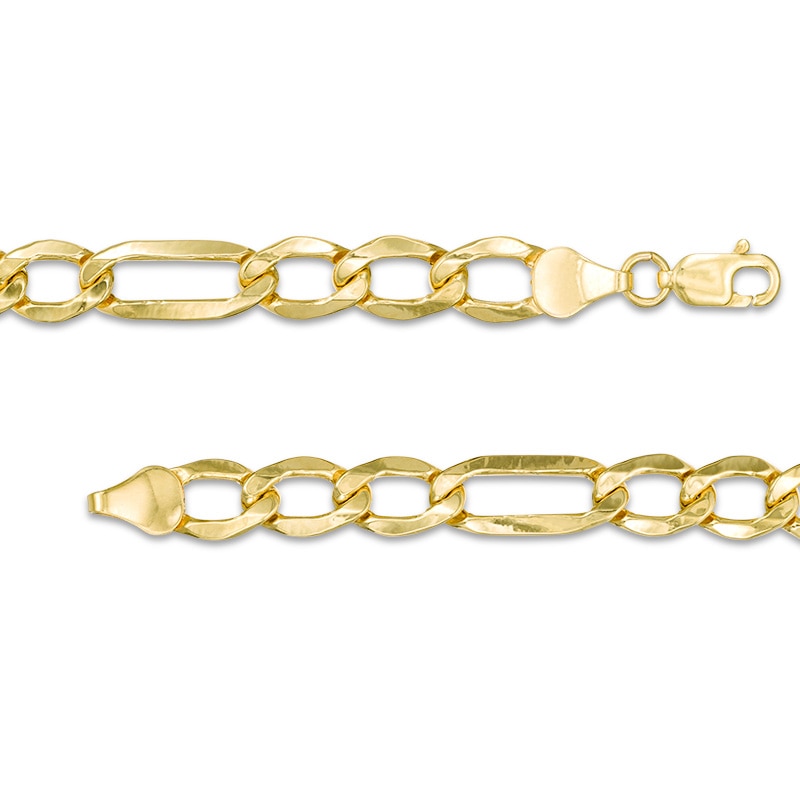 Main Image 3 of Previously Owned - Made in Italy Men's 6.10mm Figaro Chain Necklace in 10K Gold - 22"