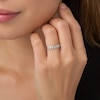 Thumbnail Image 3 of Previously Owned - 1/15 CT. T.W. Diamond Scallop-Edged Multi-Row Vintage-Style Anniversary Band in 10K White Gold