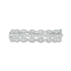Thumbnail Image 4 of Previously Owned - 1/15 CT. T.W. Diamond Scallop-Edged Multi-Row Vintage-Style Anniversary Band in 10K White Gold