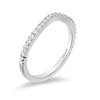 Thumbnail Image 2 of Previously Owned - Enchanted Disney Princess 1/5 CT. T.W. Diamond Contour Wedding Band in 14K White Gold