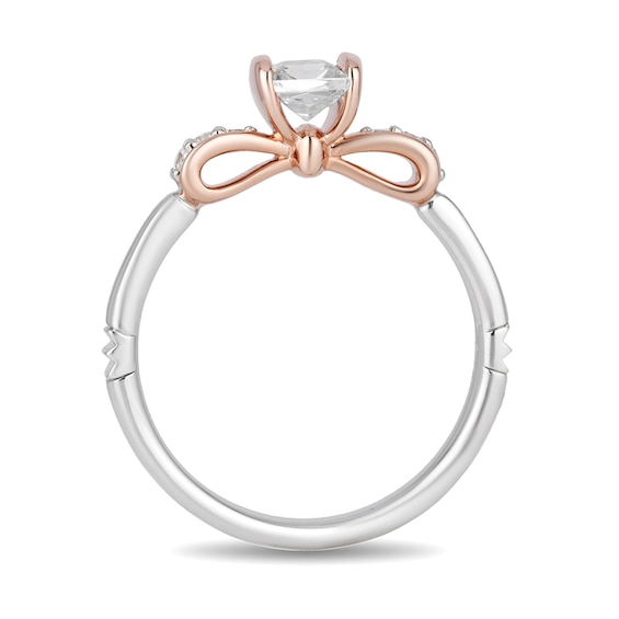 Previously Owned - Enchanted Disney Snow White 1/2 CT. T.w. Princess-Cut Diamond Engagement Ring in 14K Two-Tone Gold
