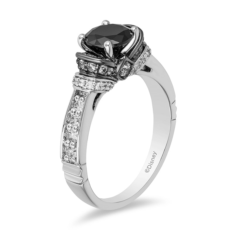 Main Image 2 of Previously Owned - Enchanted Disney Villains Evil Queen 1-1/2 CT. T.W. Black Diamond Ring in 14K White Gold