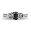 Thumbnail Image 4 of Previously Owned - Enchanted Disney Villains Evil Queen 1-1/2 CT. T.W. Black Diamond Ring in 14K White Gold