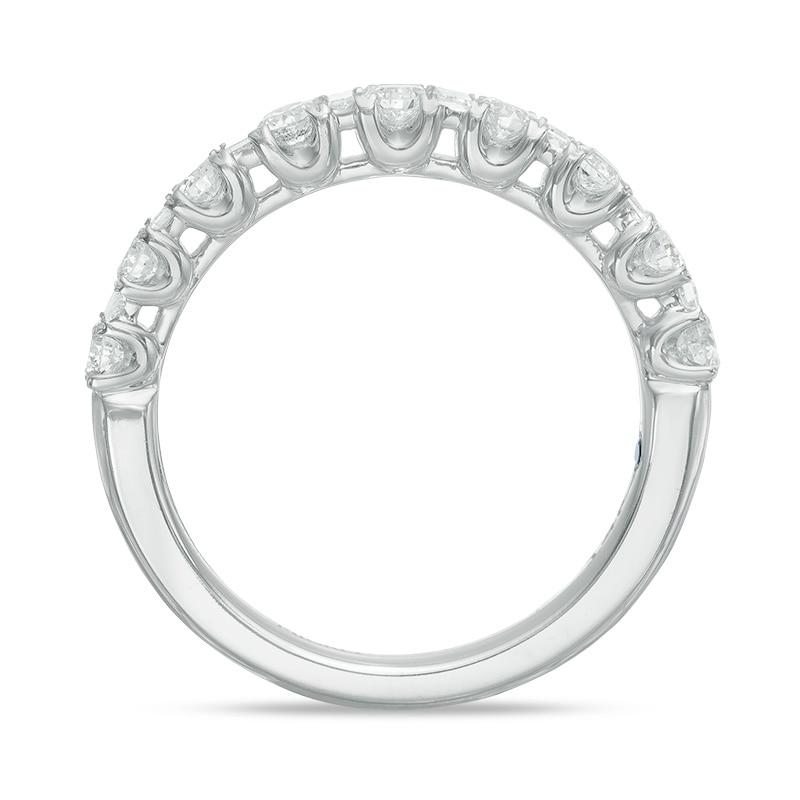 Main Image 3 of Previously Owned - Vera Wang Love Collection 5/8 CT. T.W. Baguette and Round Diamond Wedding Band in 14K White Gold