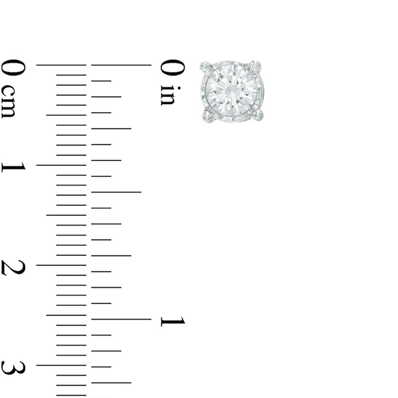 Main Image 2 of Previously Owned - 1-1/2 CT. T.W. Diamond Stud Earrings in 10K White Gold