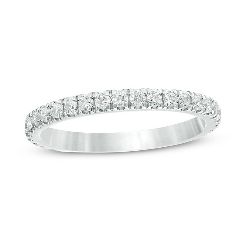 Main Image 1 of Previously Owned - YOU by Jean Dousset™ 1/2 CT. T.W. Diamond Anniversary Band in 14K White Gold (I/SI2)