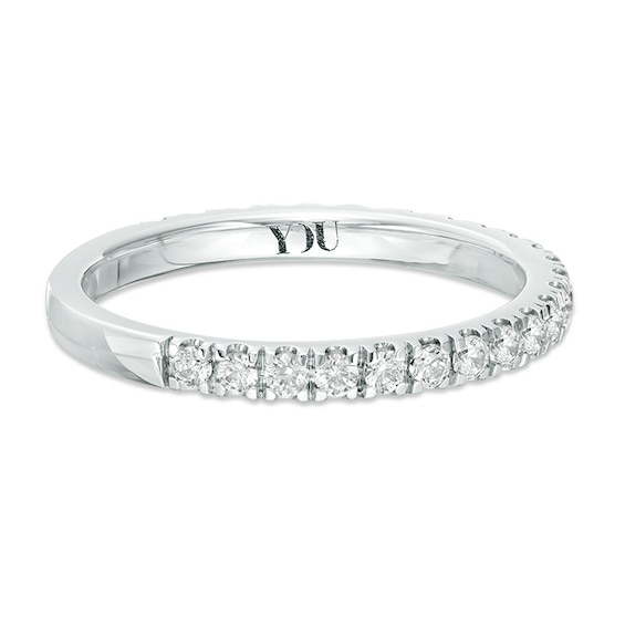 Previously Owned - YOU by Jean Doussetâ¢ 1/2 CT. T.w. Diamond Anniversary Band in 14K White Gold (I/Si2)