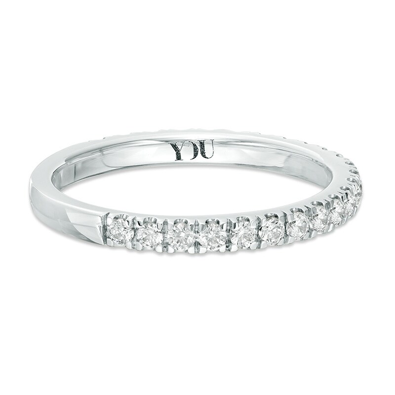 Main Image 3 of Previously Owned - YOU by Jean Dousset™ 1/2 CT. T.W. Diamond Anniversary Band in 14K White Gold (I/SI2)
