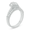 Thumbnail Image 2 of Previously Owned - 1 CT. T.W. Pear-Shaped Multi-Diamond Frame Bridal Set in 14K White Gold