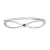 Thumbnail Image 1 of Previously Owned - Vera Wang Love Collection Princess-Cut Blue Sapphire and 3/8 CT. T.W. Diamond Bangle