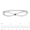 Thumbnail Image 2 of Previously Owned - Vera Wang Love Collection Princess-Cut Blue Sapphire and 3/8 CT. T.W. Diamond Bangle