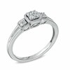 Thumbnail Image 2 of Previously Owned - Cherished Promise Collection™ 1/8 CT. T.W. Diamond Three Stone Cluster Ring in Sterling Silver