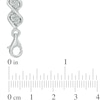 Thumbnail Image 2 of Previously Owned - 1/2 CT. T.W. Diamond Cluster "X" Bracelet in Sterling Silver - 7.5"