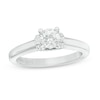 Thumbnail Image 1 of Previously Owned - Vera Wang Love Collection 5/8 CT. T.W. Diamond Solitaire Collar Engagement Ring in 14K White Gold