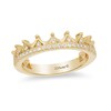 Thumbnail Image 1 of Previously Owned - Enchanted Disney Princess 1/6 CT. T.W. Diamond Tiara Wedding Band in 14K Gold