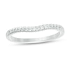 Thumbnail Image 1 of Previously Owned - Love's Destiny by Zales 1/8 CT. T.W. Diamond Contour Wedding Band in 14K White Gold (I/I1)