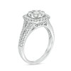 Thumbnail Image 2 of Previously Owned - 1 CT. T.W. Diamond Double Cushion Frame Vintage-Style Engagement Ring in 14K White Gold