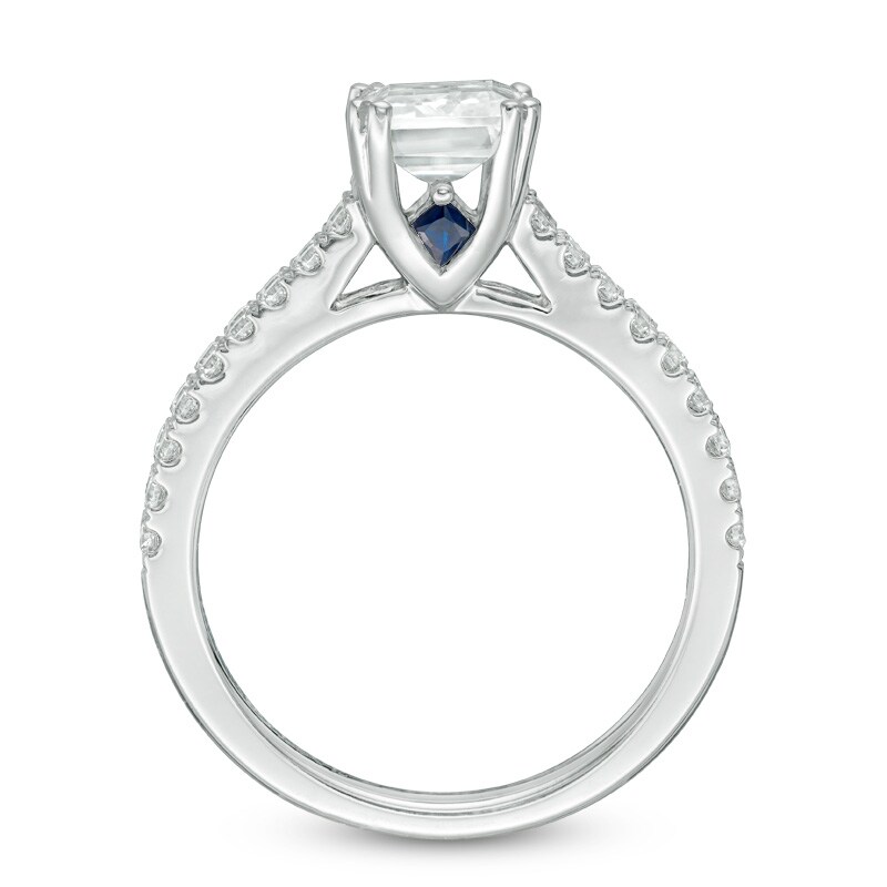 Main Image 3 of Previously Owned - Vera Wang Love Collection 2 CT. T.W. Emerald-Cut Diamond Engagement Ring in 14K White Gold