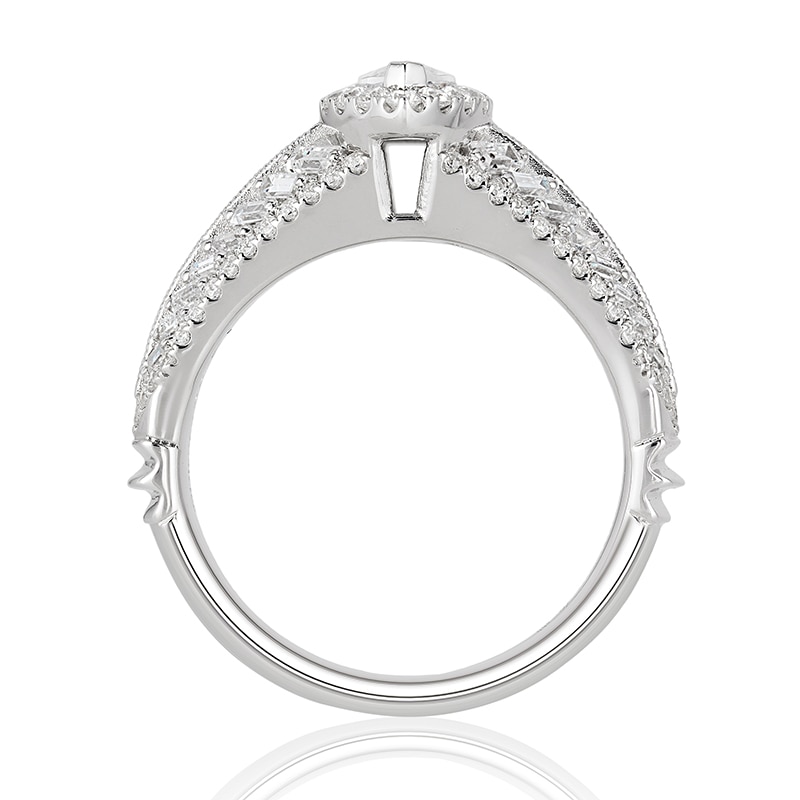Main Image 3 of Previously Owned - Enchanted Disney Pocahontas 1-1/2 CT. T.W. Marquise Diamond Frame Engagement Ring in 14K White Gold