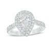 Thumbnail Image 1 of Previously Owned - Vera Wang Love Collection 1-3/4 CT. T.W. Pear-Shaped Diamond Frame Engagement Ring in Platinum