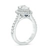Thumbnail Image 2 of Previously Owned - Vera Wang Love Collection 1-3/4 CT. T.W. Pear-Shaped Diamond Frame Engagement Ring in Platinum