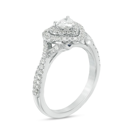 Previously Owned - Vera Wang Love Collection 3/4 CT. T.w. Heart-Shaped Diamond Twist Engagement Ring in 14K White Gold