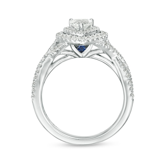 Previously Owned - Vera Wang Love Collection 3/4 CT. T.w. Heart-Shaped Diamond Twist Engagement Ring in 14K White Gold