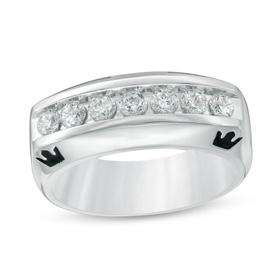 Previously Owned - Enchanted Disney 3/4 CT. T.w. Diamond Crown Wedding Band in 14K White Gold