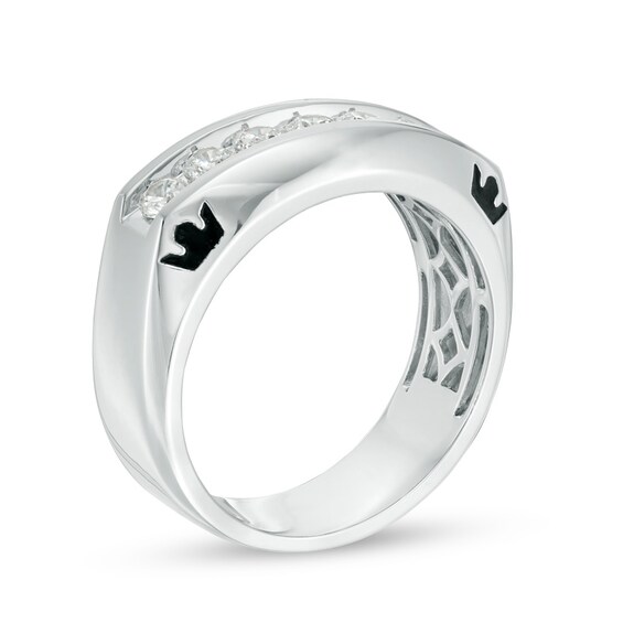 Previously Owned - Enchanted Disney 3/4 CT. T.w. Diamond Crown Wedding Band in 14K White Gold