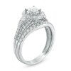Thumbnail Image 2 of Previously Owned - 1 CT. T.W. Diamond Frame Tri-Sides Split Shank Bridal Set in 14K White Gold