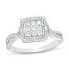 Previously Owned - 1/2 CT. T.W. Composite Diamond Square Frame Twist Ring in 10K White Gold